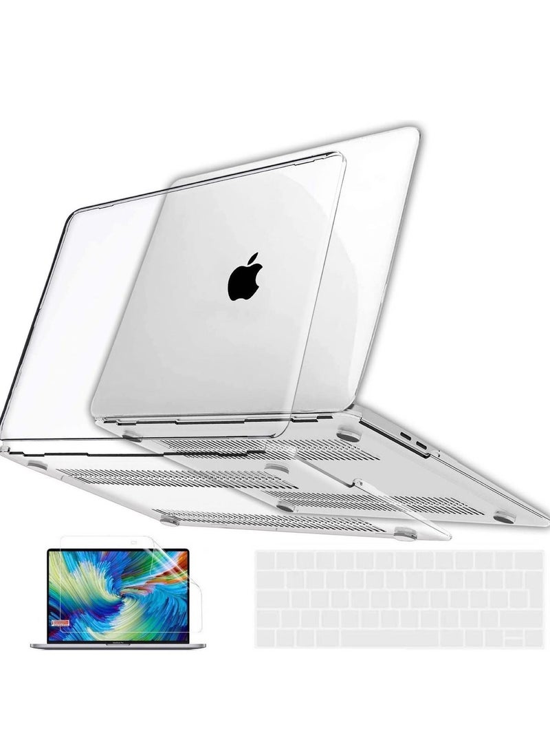 RKINC Transparent Case Compatible with MacBook Pro 13 inch 2016-2020 (A2338 M1/ A2289/ A2251/ A2159/ A1706/ A1989) Protective Snap